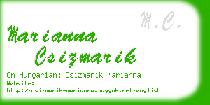 marianna csizmarik business card